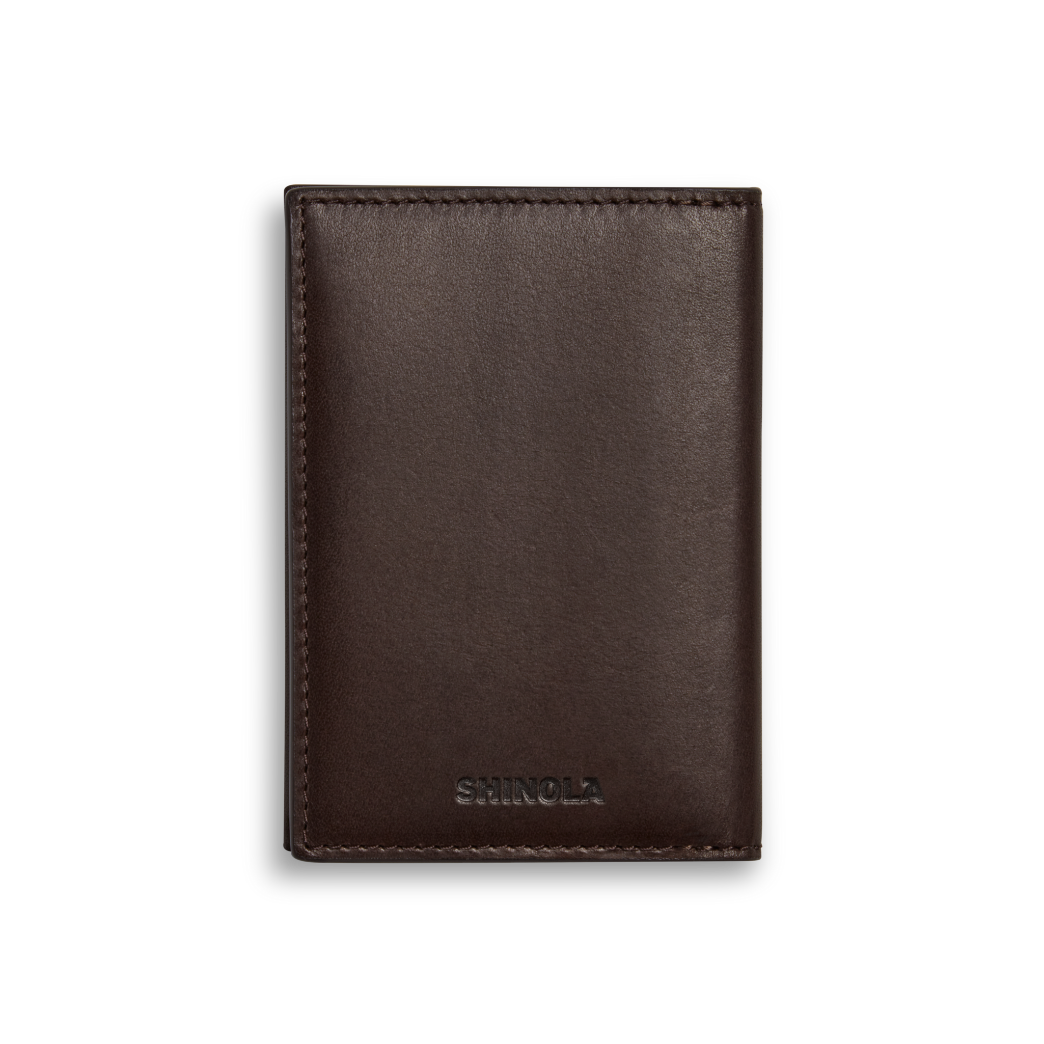 Folded Card Holder Wallet - Dark Brown - Image 3