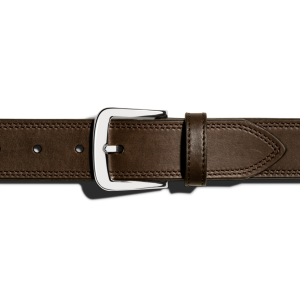1 1/2 Double Stitch Belt - Deep Brown