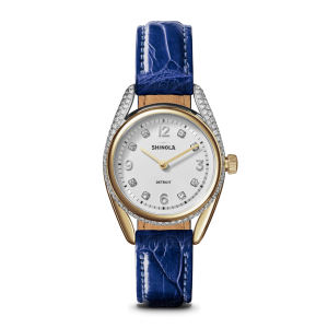 Diamond Derby Watch - Sapphire Alligator Strap