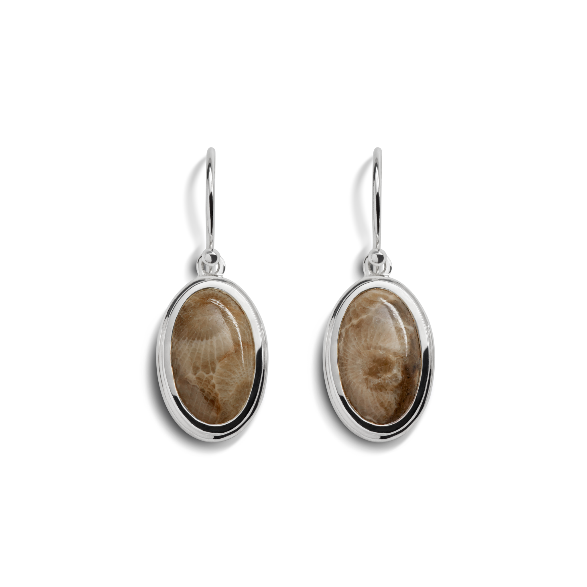 Heirloom Petoskey Drop Earrings - Sterling Silver