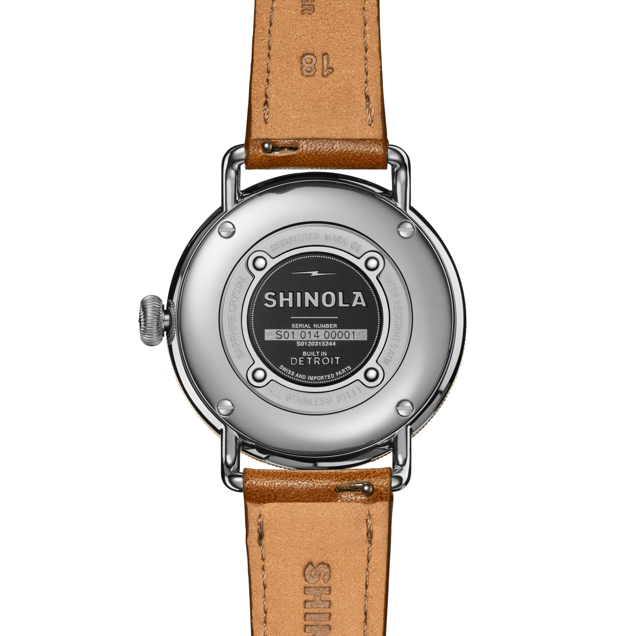 Canfield Watch - MOP Tan Leather Strap - Image 3