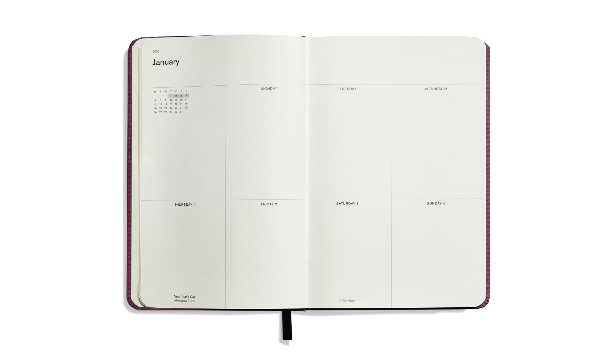 2026 12 Month Runwell Planner - Merlot - Image 7