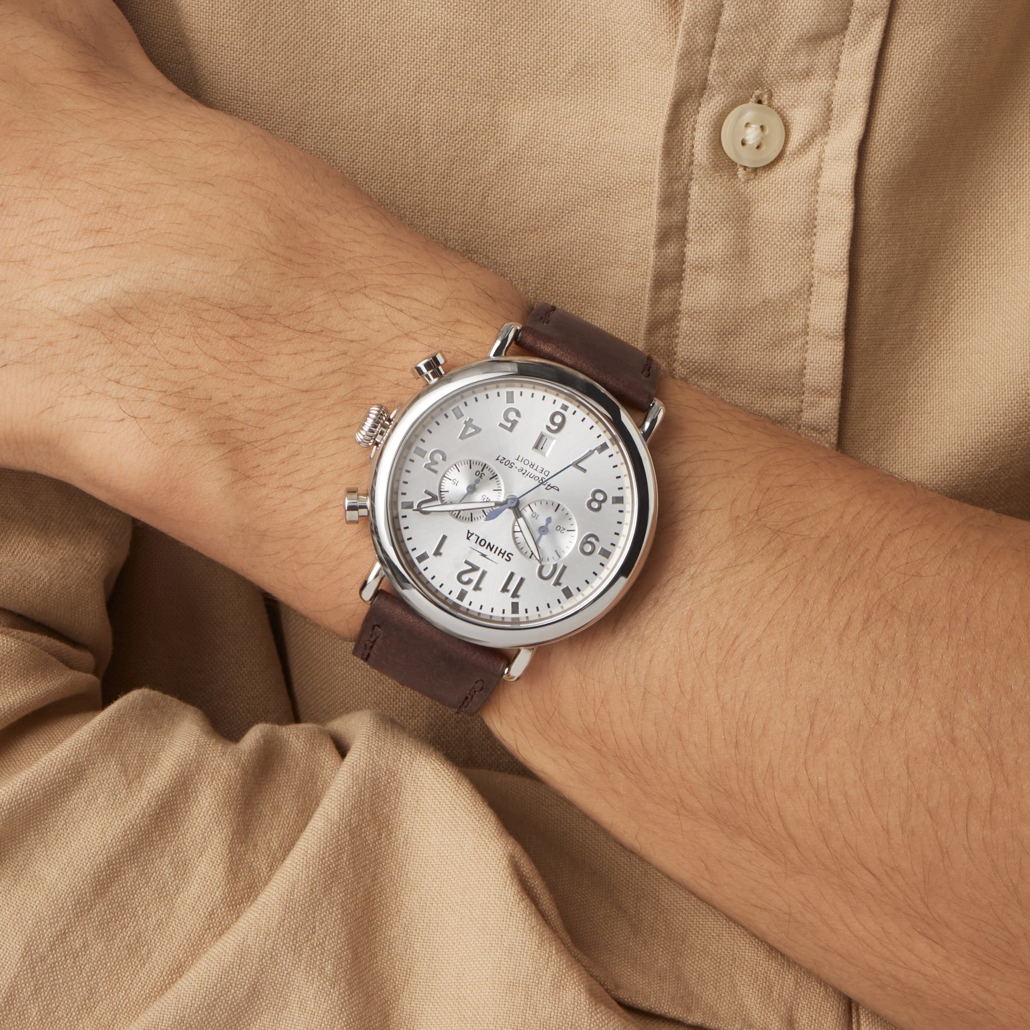 Runwell Chronograph Watch - Silver - Image 2