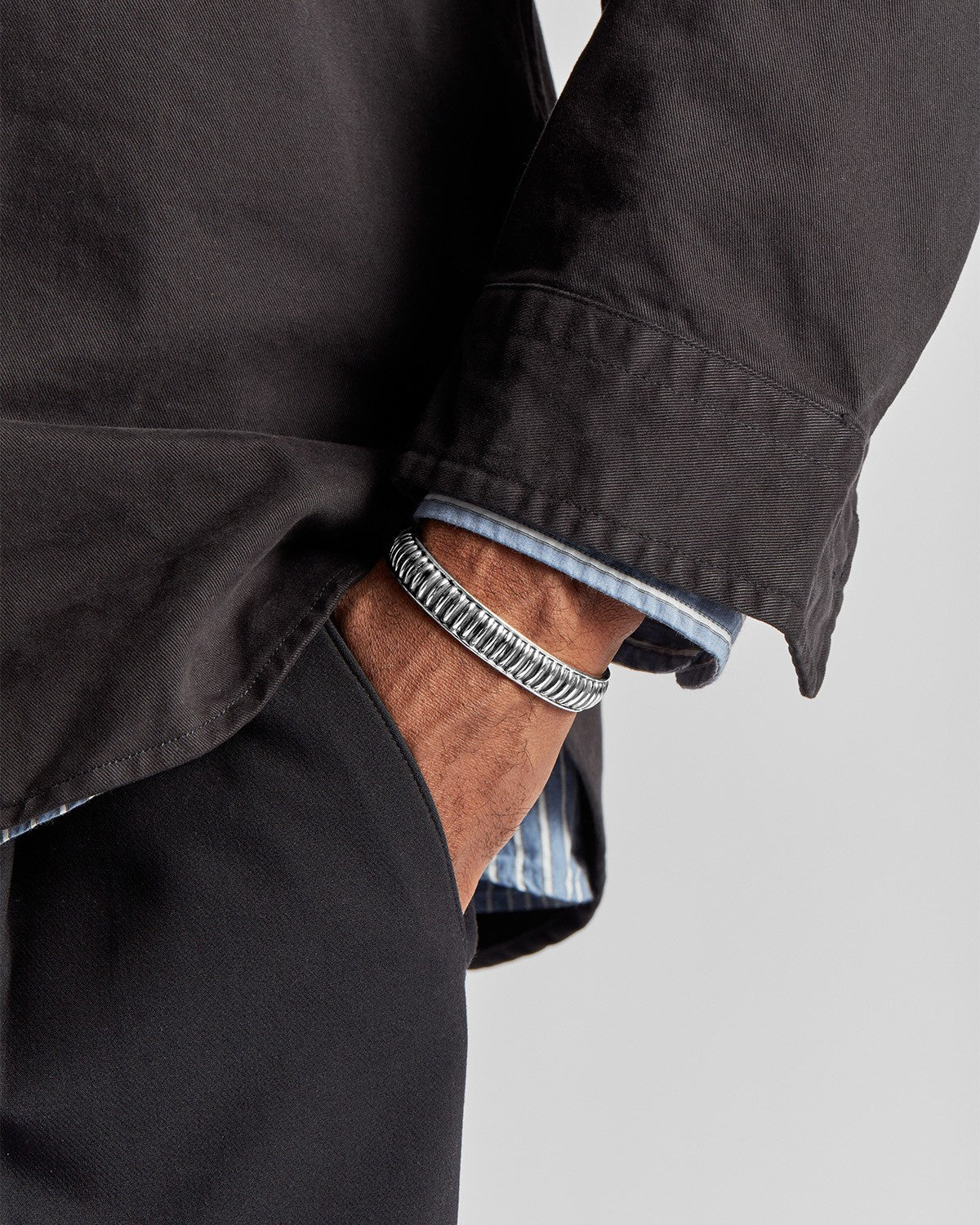 Coin Edge Cuff Bracelet - Image 2