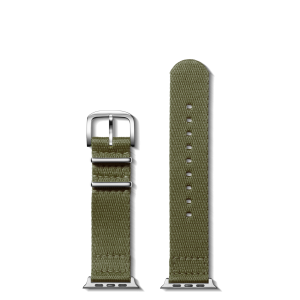 20mm Khaki Split Nylon Apple Watch Strap - Khaki