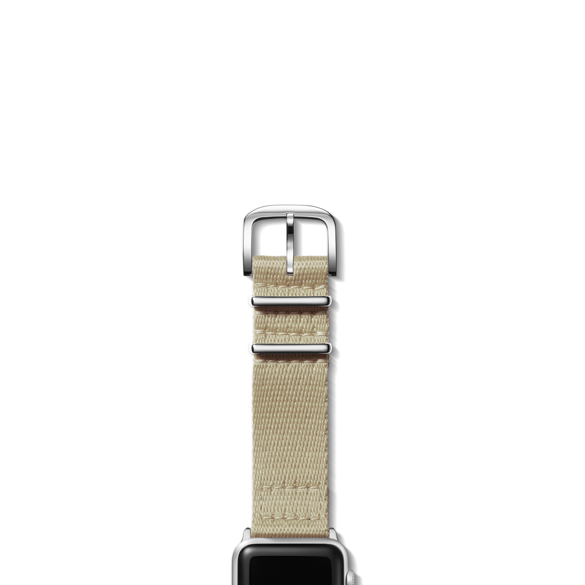 20mm Tan Split Nylon Apple Watch Strap - Tan - Image 4