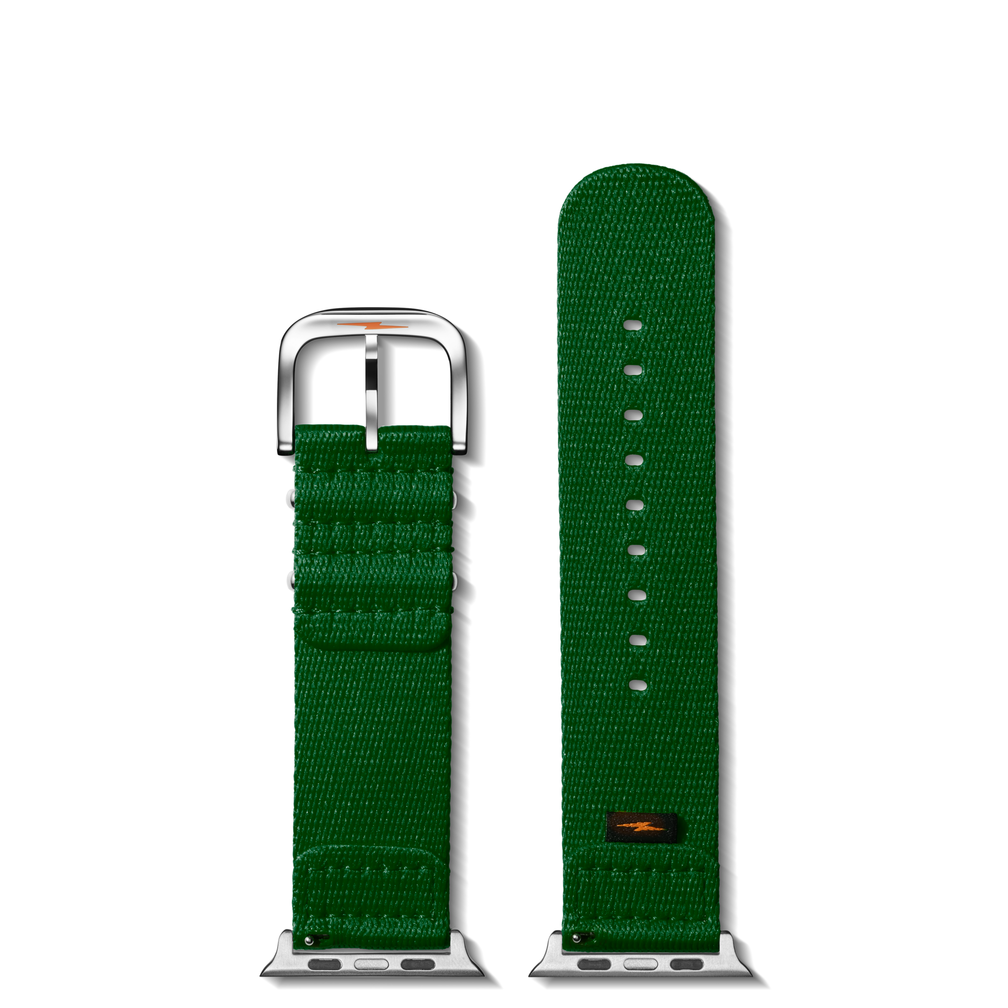 24mm Green Split Nylon Apple Watch Strap - Green - Image 3