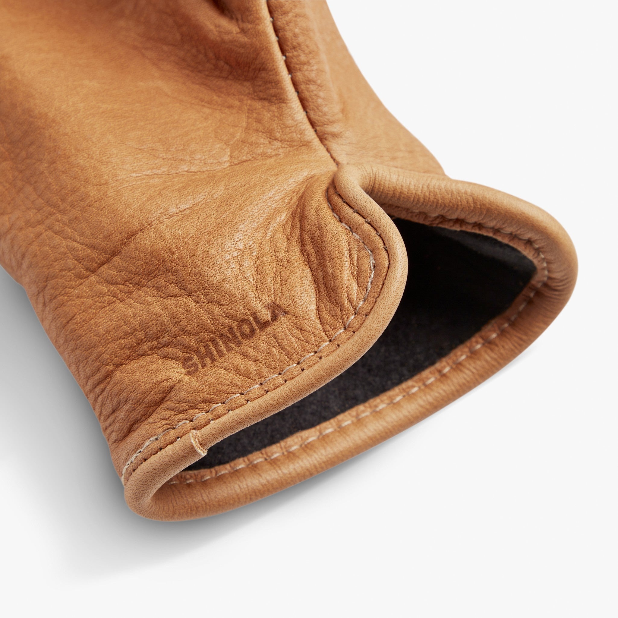Lined Leather Gloves - Tan - Image 4