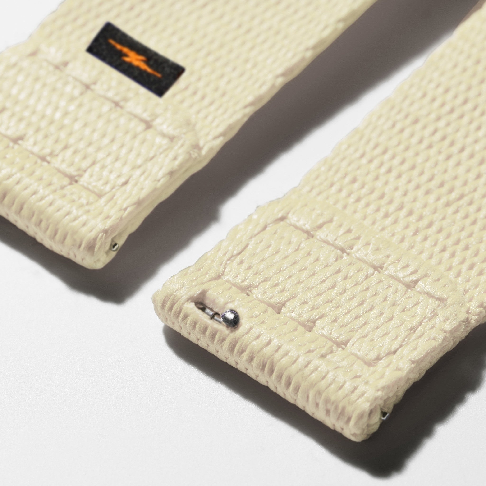 20mm Cream Split Nylon Apple Watch Strap - Cream - Image 3