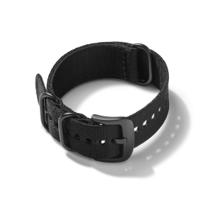 24mm Black G10 Nylon Watch Strap - Black