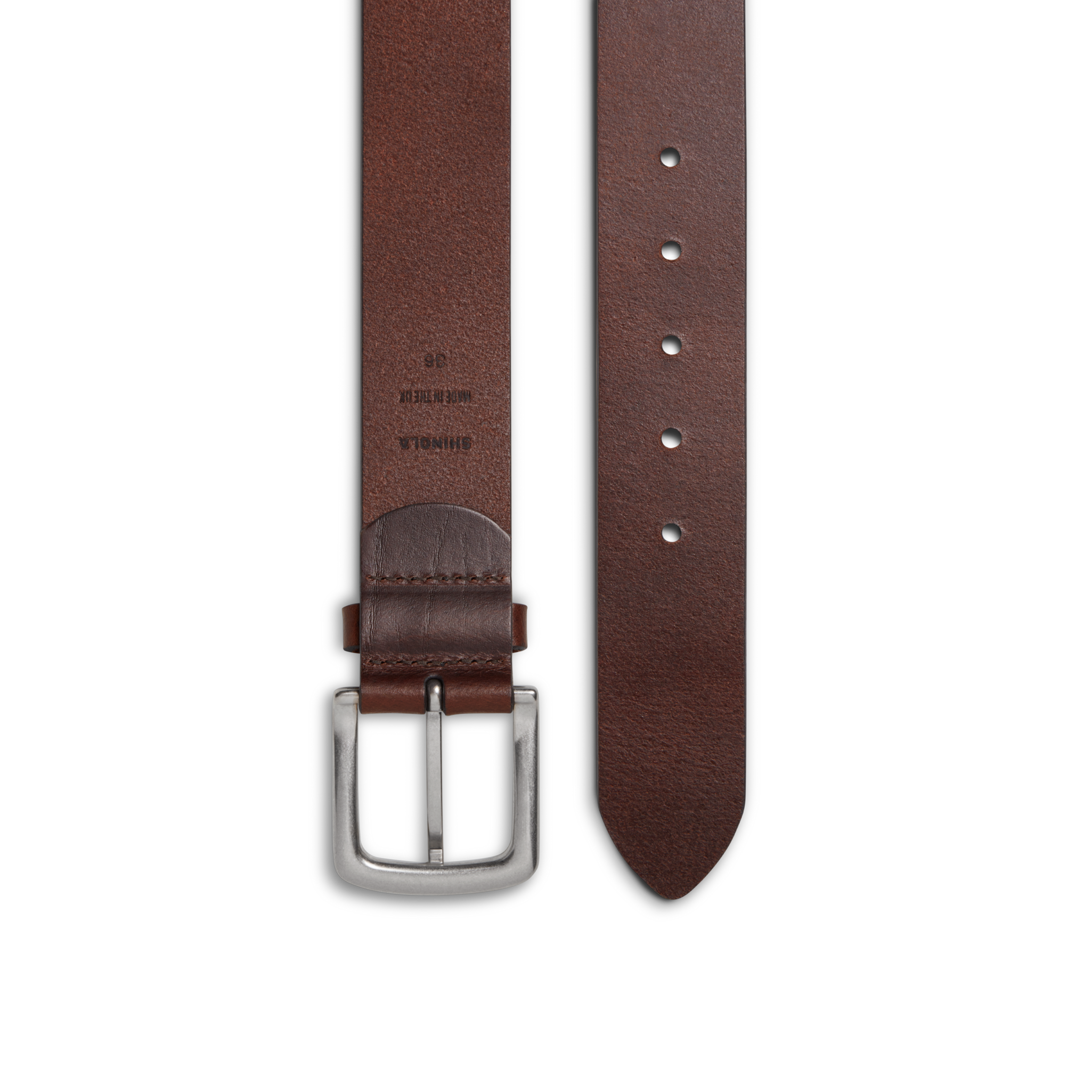 1 1/2 Essential Belt Natural Leather - Dark Brown - Image 3
