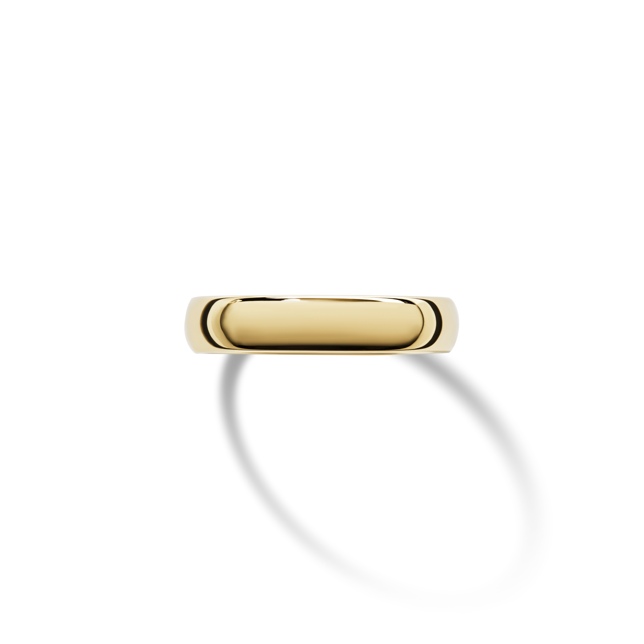 4mm Round Yellow Gold Band - Image 6