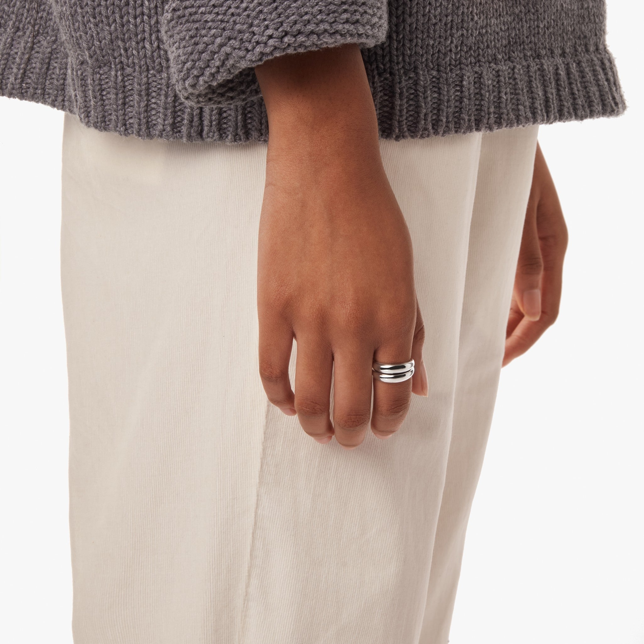 Signature Link Adjustable Ring - Sterling Silver - Image 2
