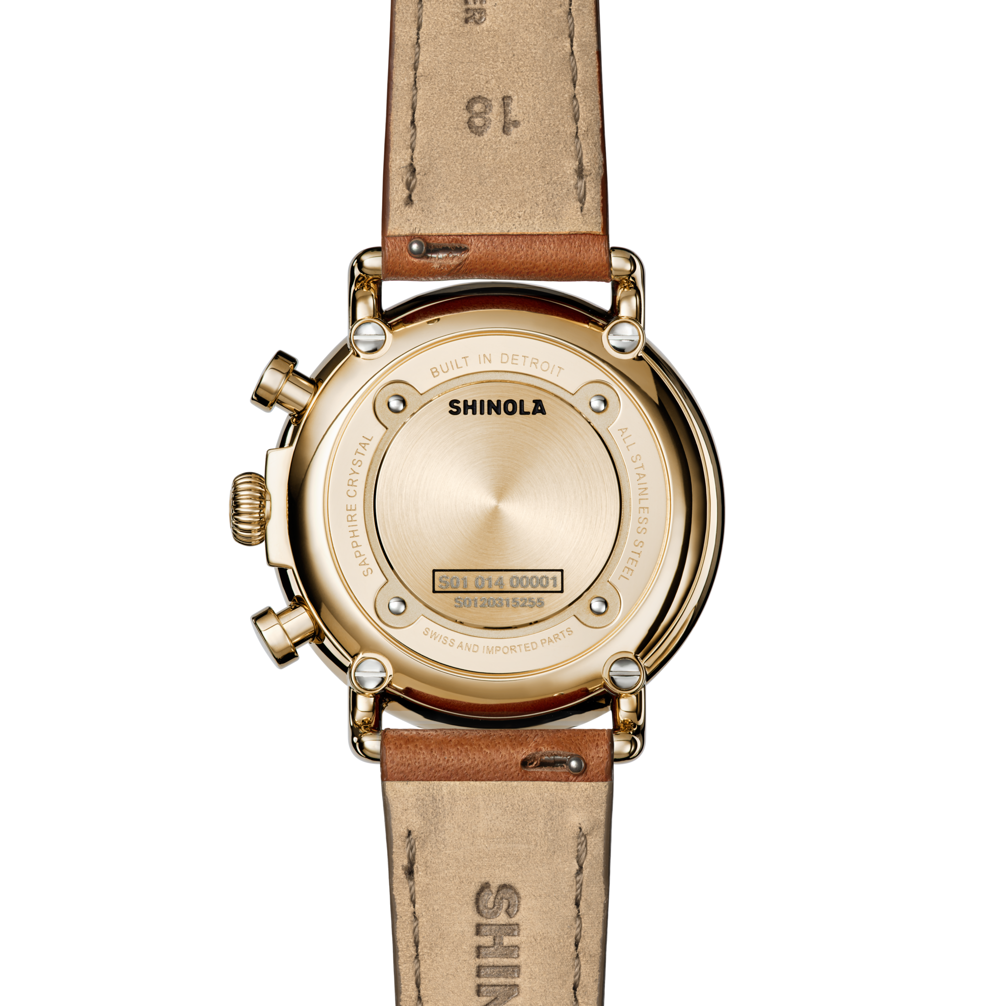 Runwell Chronograph Watch - Tan Leather Strap - Image 4
