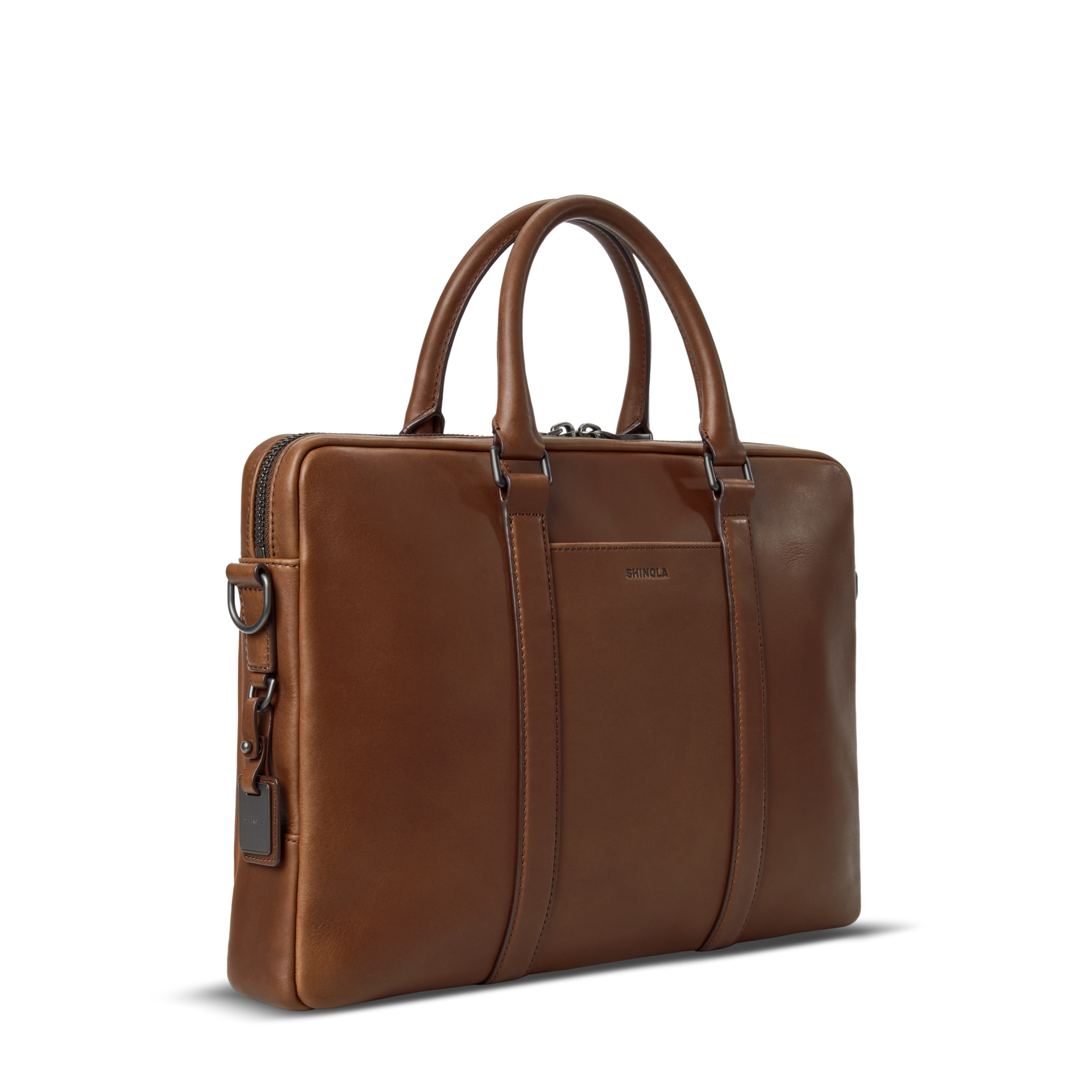 Computer Briefcase - Medium Brown - Image 5