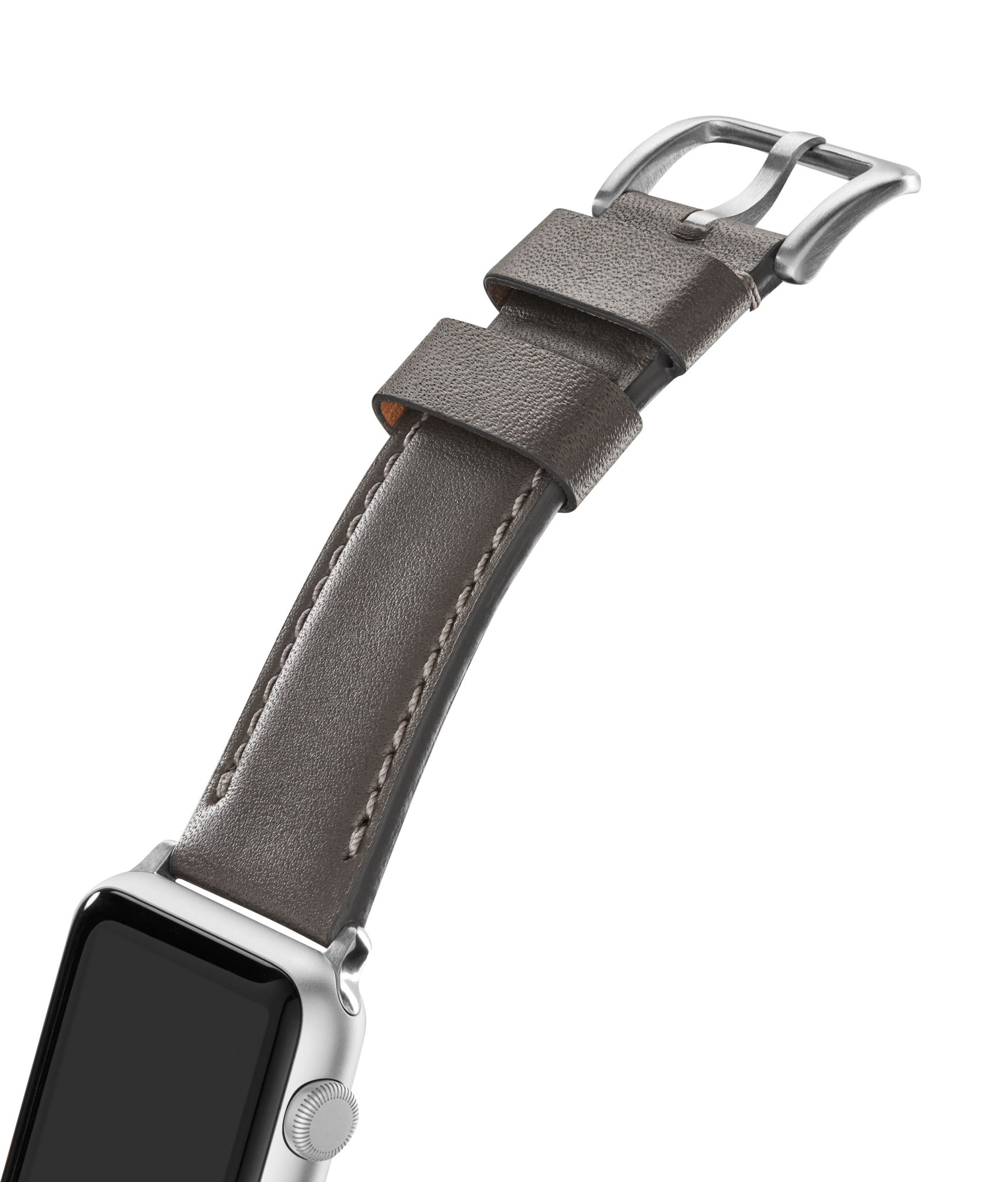 20mm Heather Gray Leather Apple Watch Strap - Heather Gray - Image 3