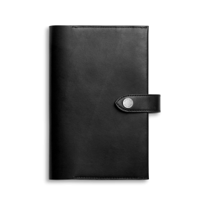 Medium Snap Journal Cover - Black Vachetta