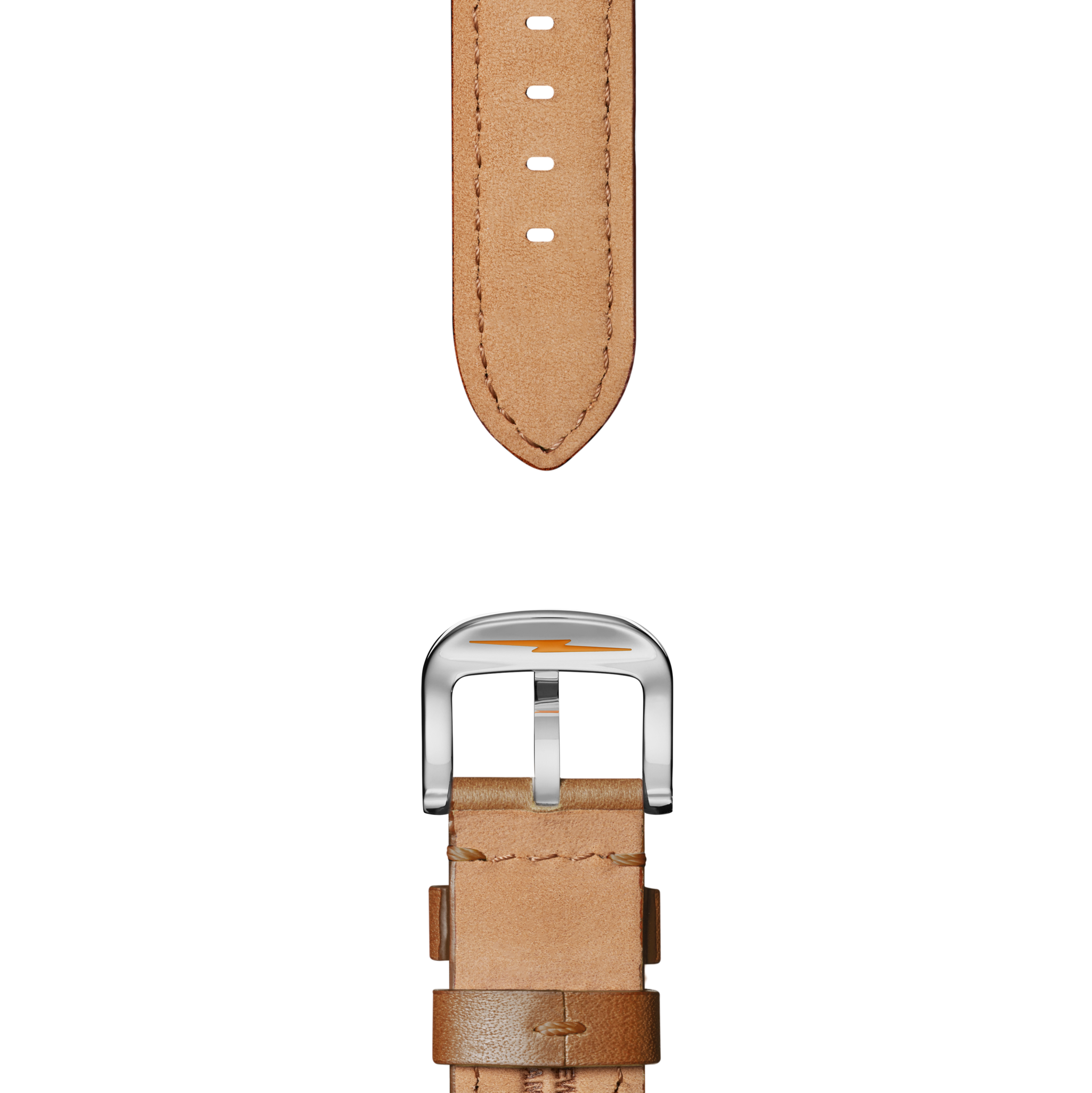 24mm Tan Leather Watch Strap - Tan - Image 2