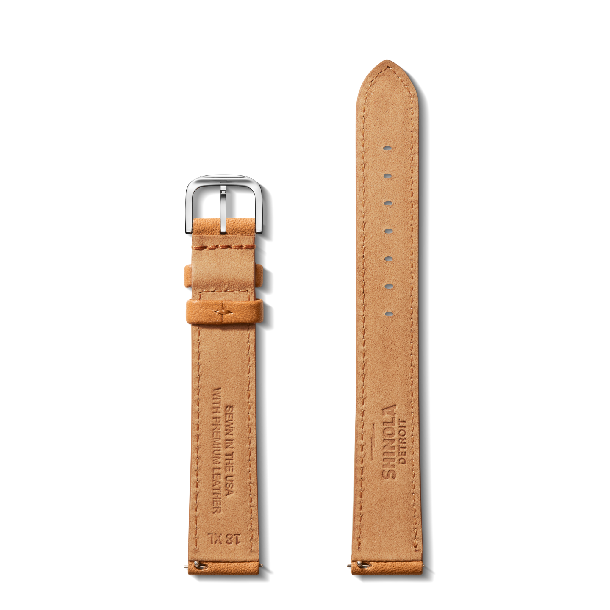 18mm Bourbon Leather Watch Strap - Extra Long - Bourbon - Image 2
