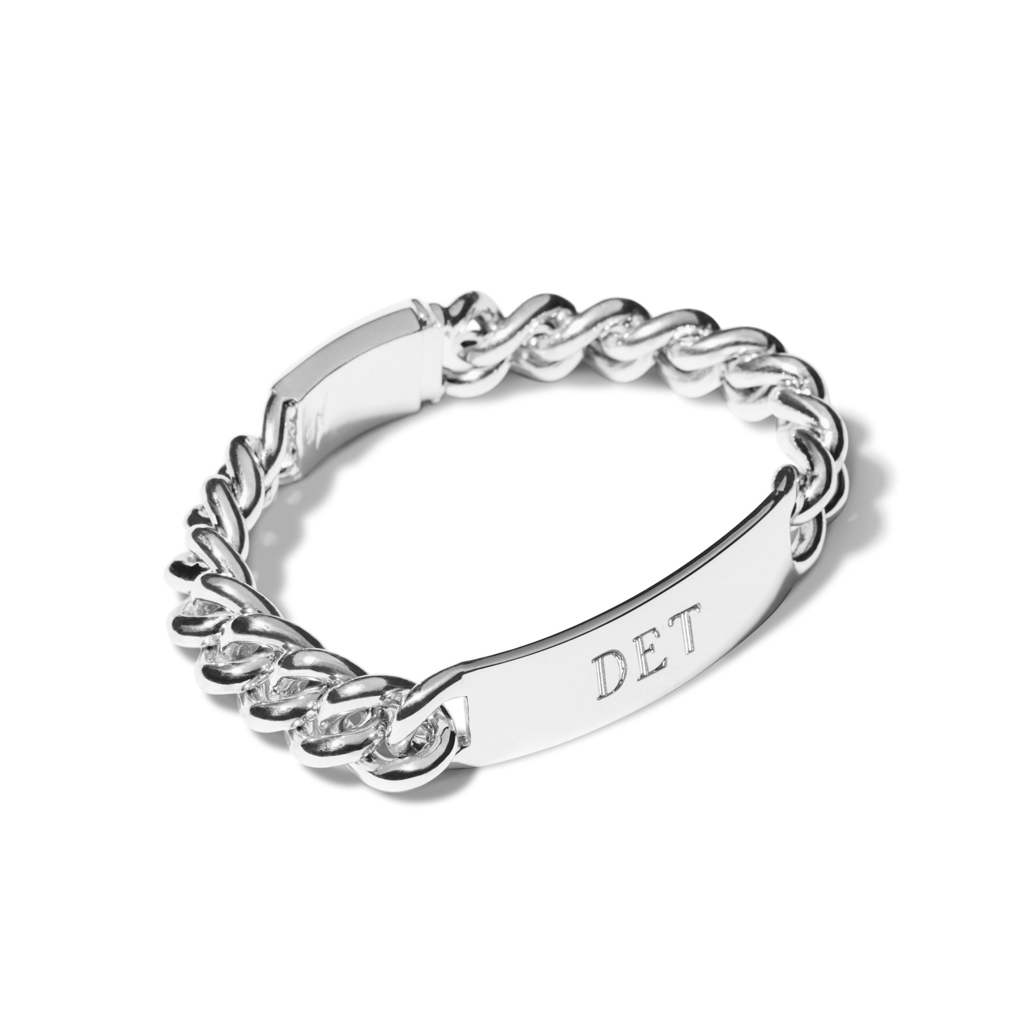 Bike Lock ID Bracelet - Sterling Silver - Image 5