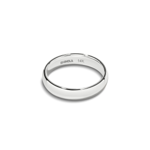 4mm Round White Gold Band