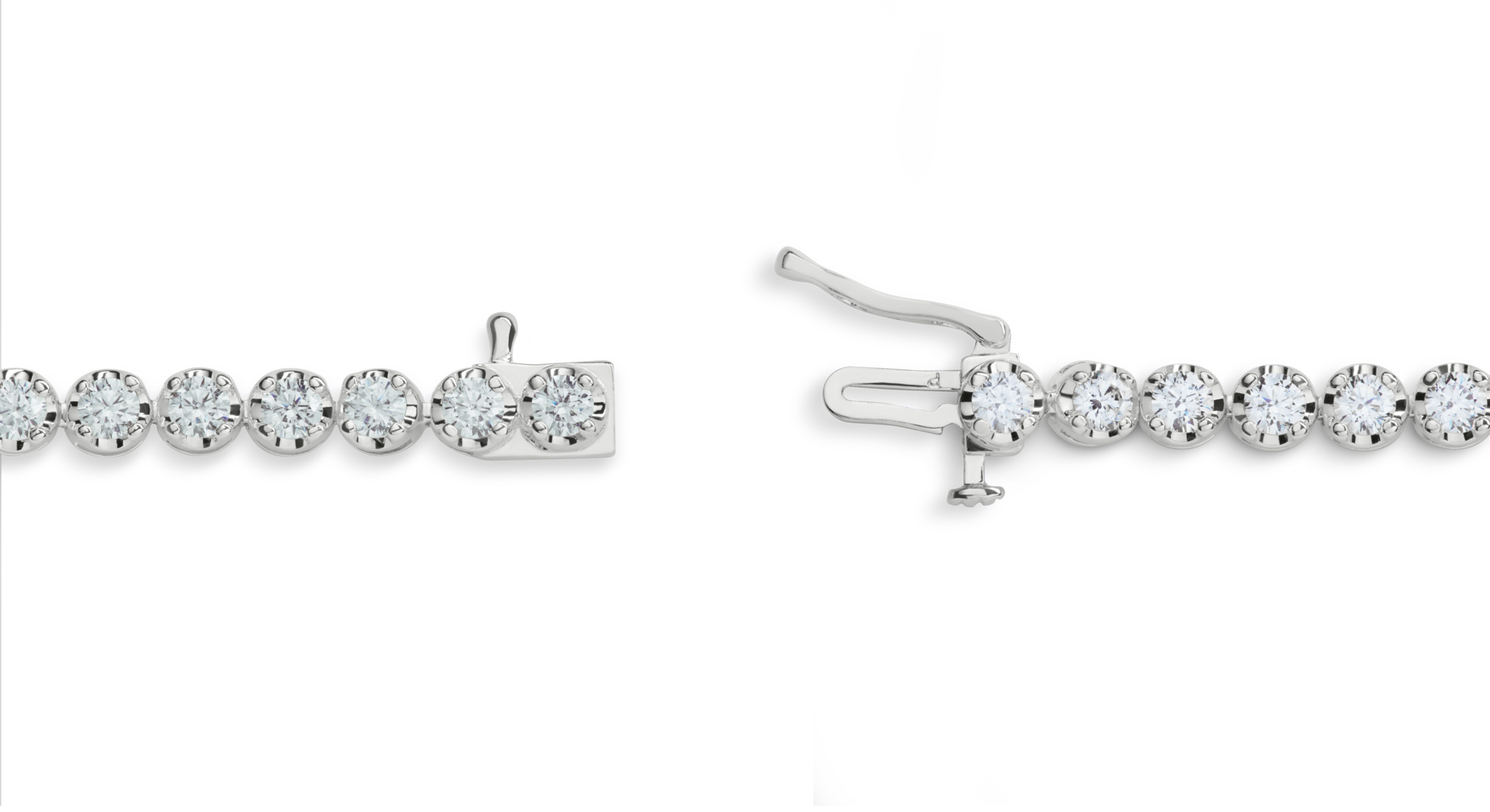 4 Carat 7 Diamond Tennis Bracelet - White Gold - Image 4