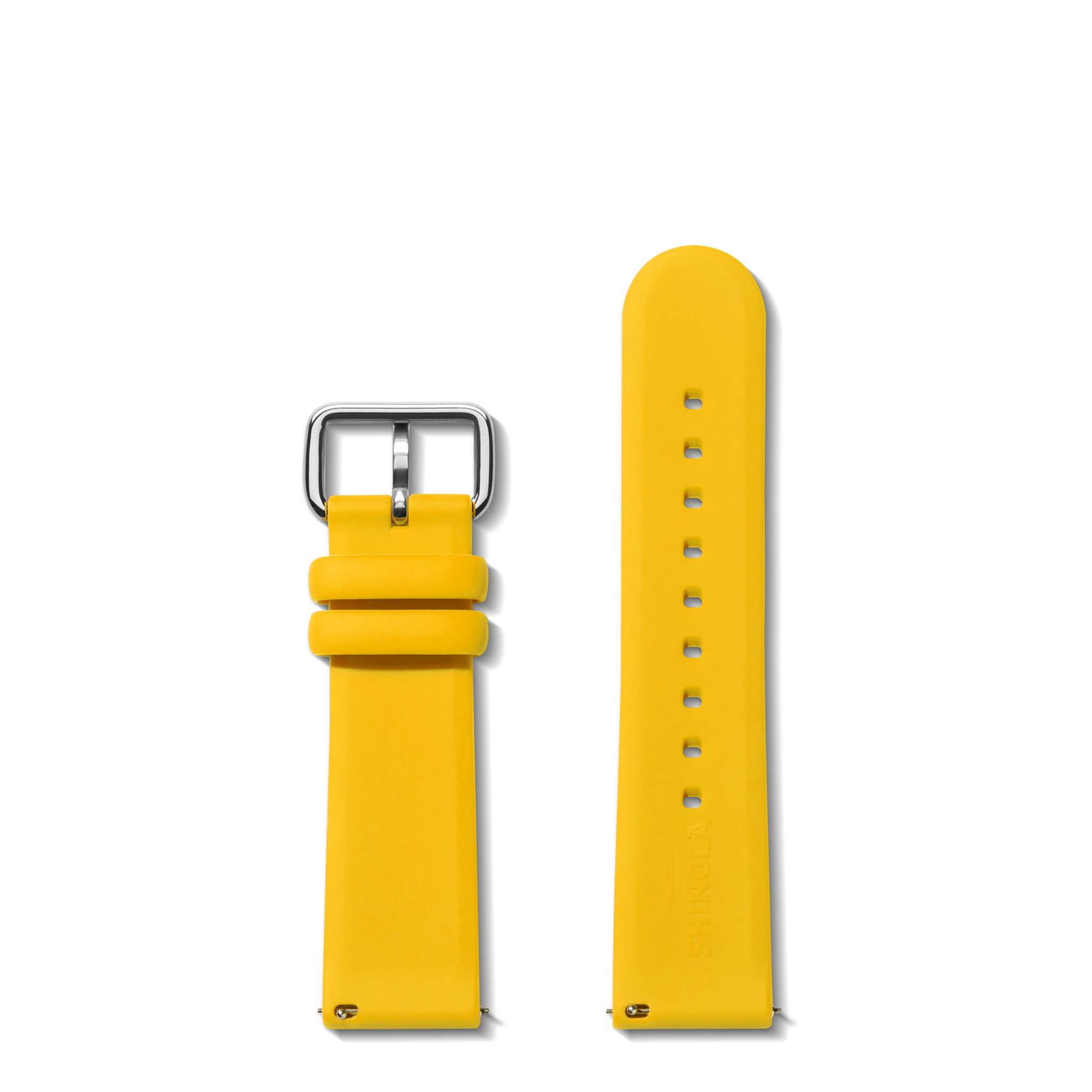 QR Strap: 22/20 Silicone. Sleek Loop. PoSS - Maize - Image 4