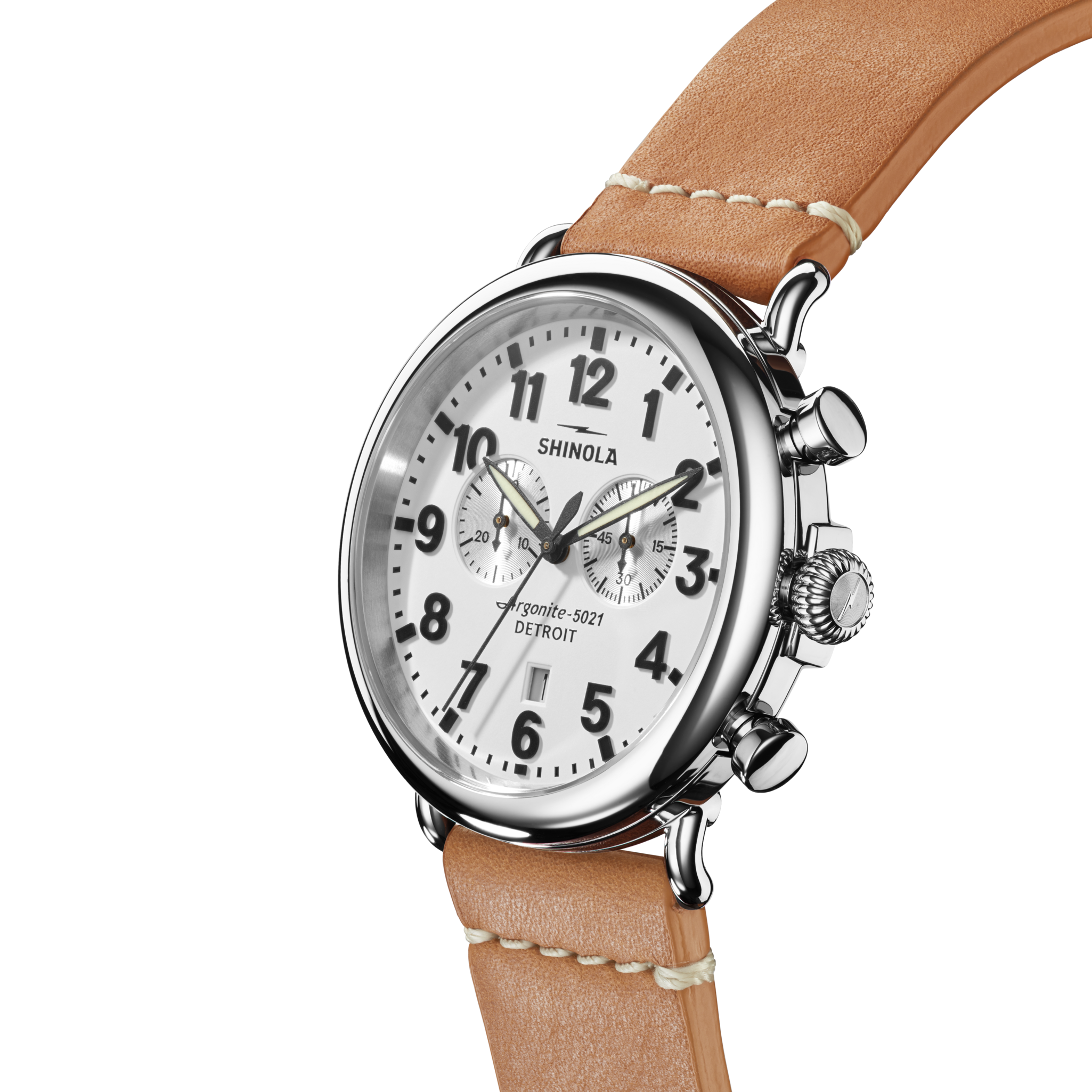 Runwell Chronograph Watch - White - Image 3