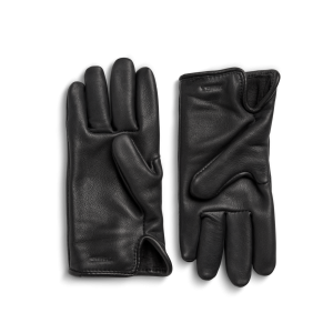 Lined Leather Gloves - Black