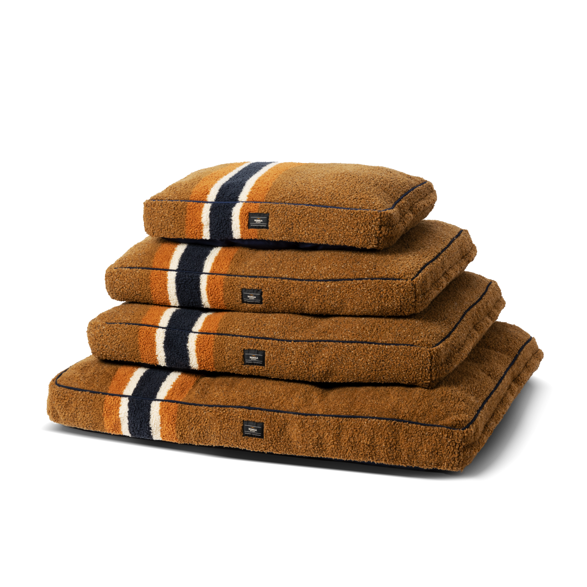 Napper Pillow Dog Bed - Stripe Brown - Image 4