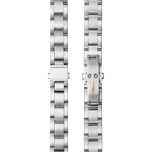 Bracelet: 18/13. Universal 3Link. Fold Over. PoSS - Brushed Stainless Steel / Polished Stainless Steel