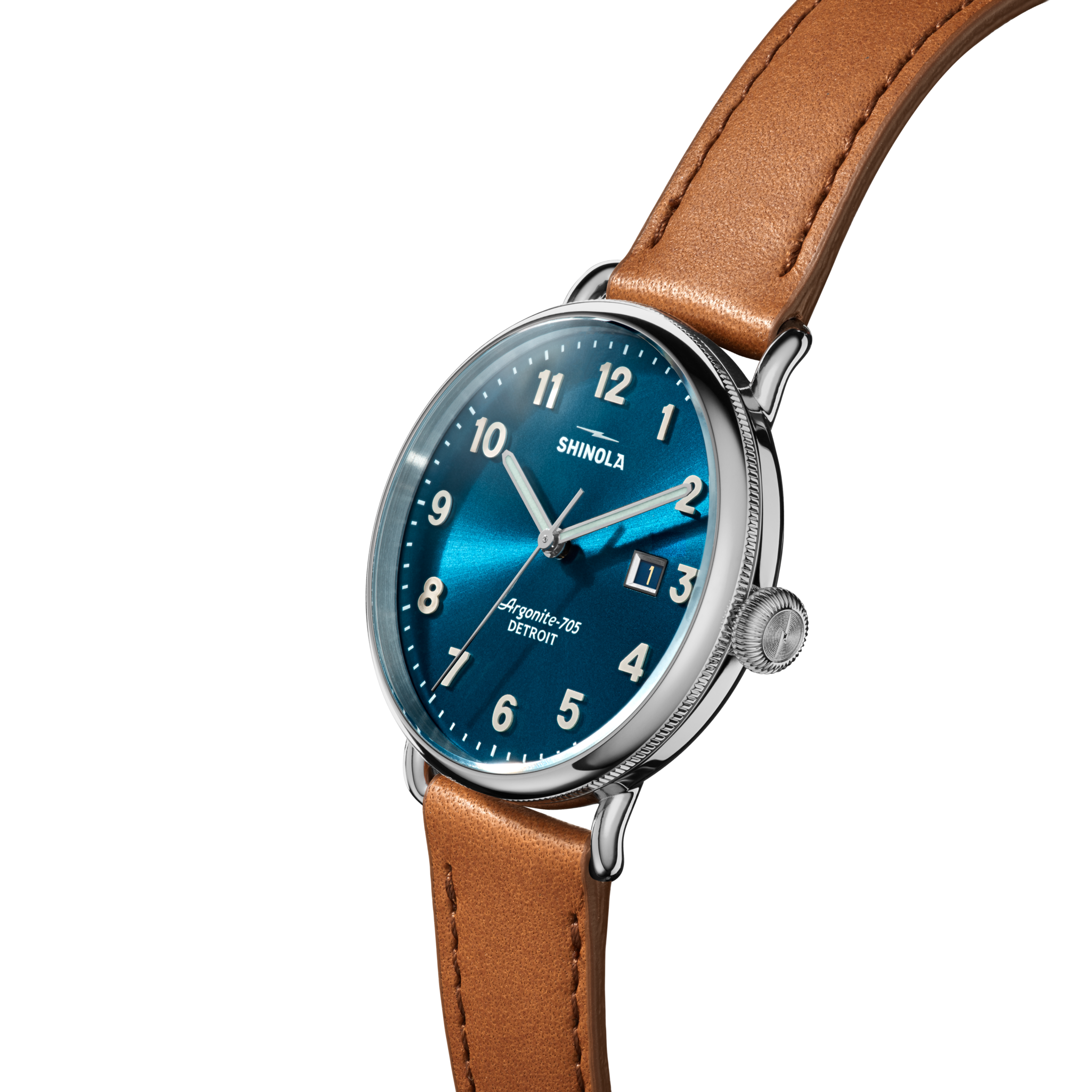 Canfield Watch - Blue Tan Leather Strap - Image 2
