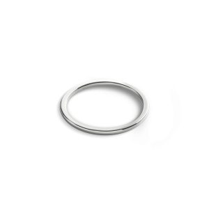 1mm Round White Gold Band