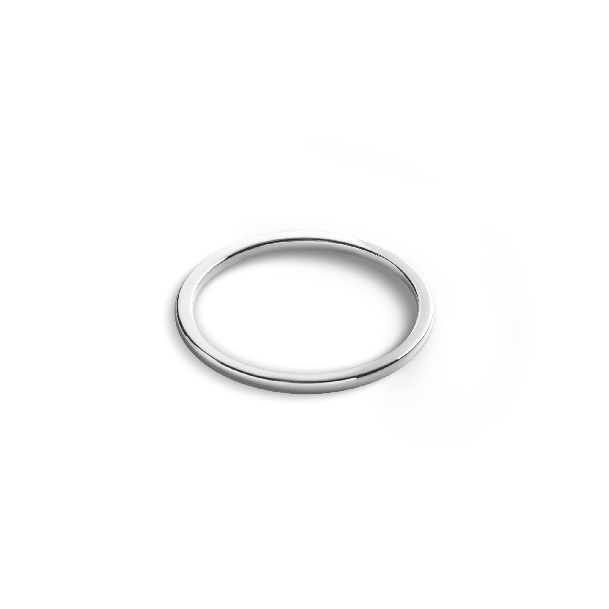 1mm Round White Gold Band