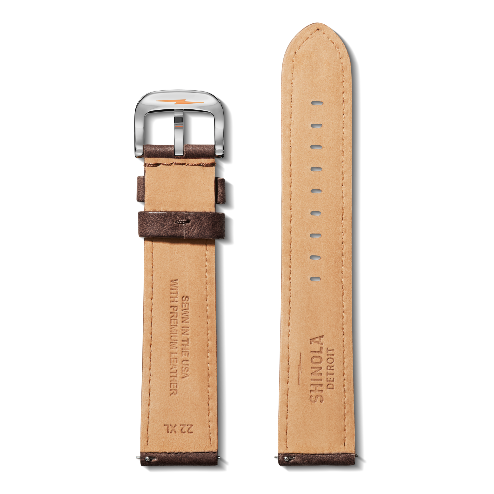 22mm Cattail Leather Watch Strap (XL) - Cattail - Image 2