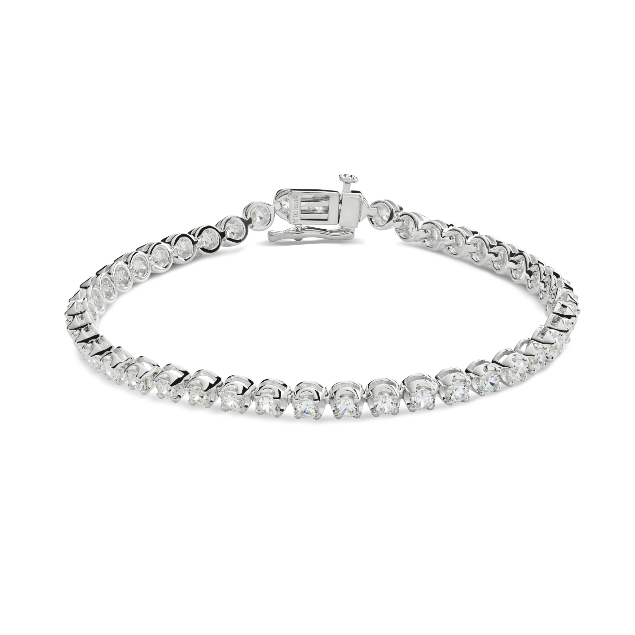 4 Carat 7 Diamond Tennis Bracelet - White Gold