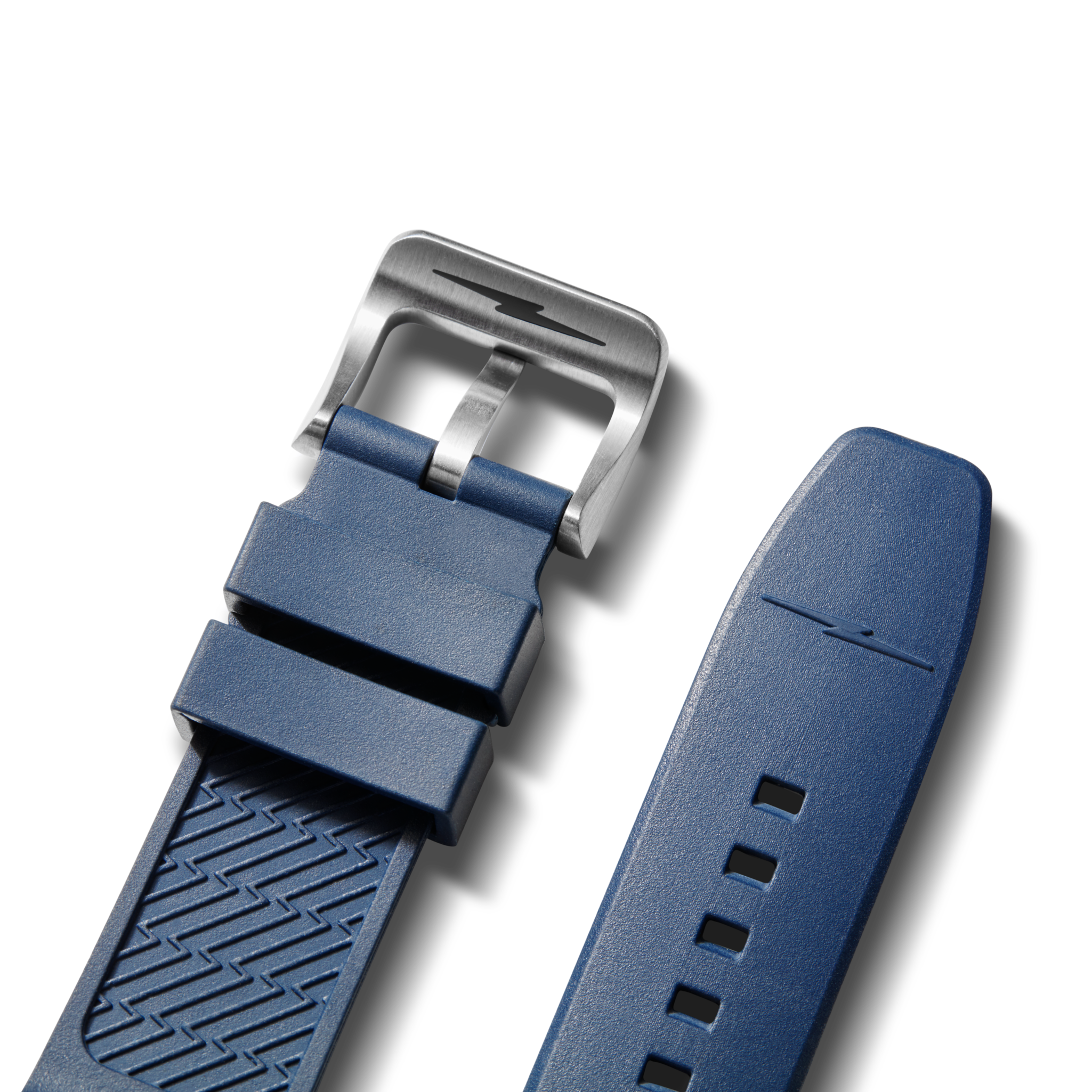 22mm Midnight Blue Expandable Dive Rubber Watch Strap - Midnight Blue - Image 3