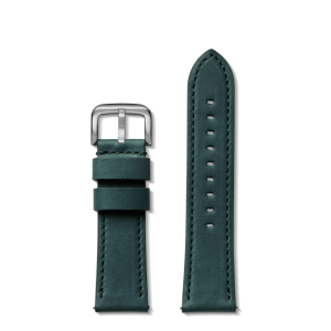24mm Evergreen Leather Watch Strap - Green