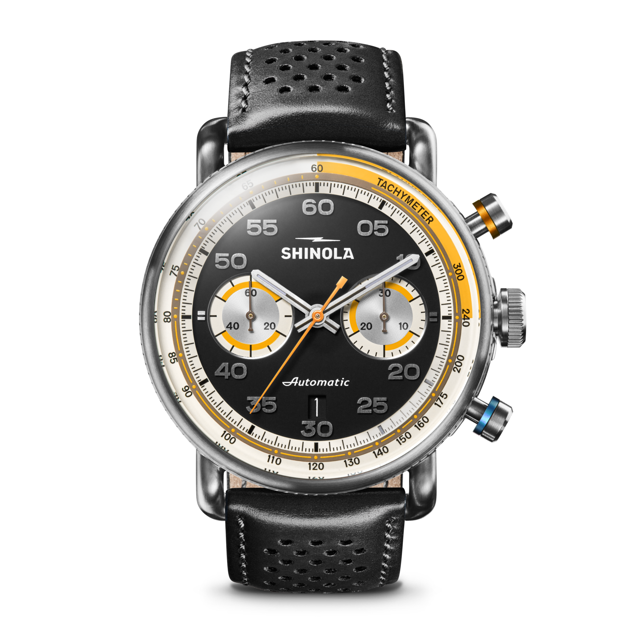 Canfield Speedway Open Road Automatic Chronograph Watch - Black