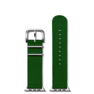 24mm Green Split Nylon Apple Watch Strap - Green