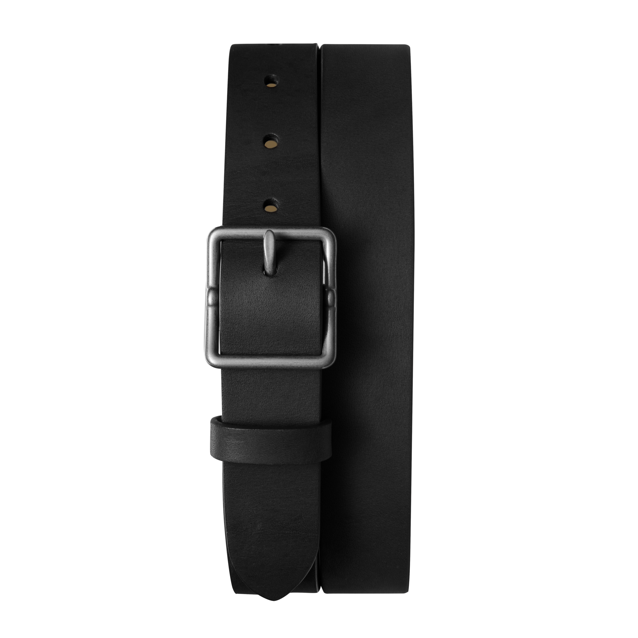 1 1/4 Center Bar Buckle Belt - Black - Image 2