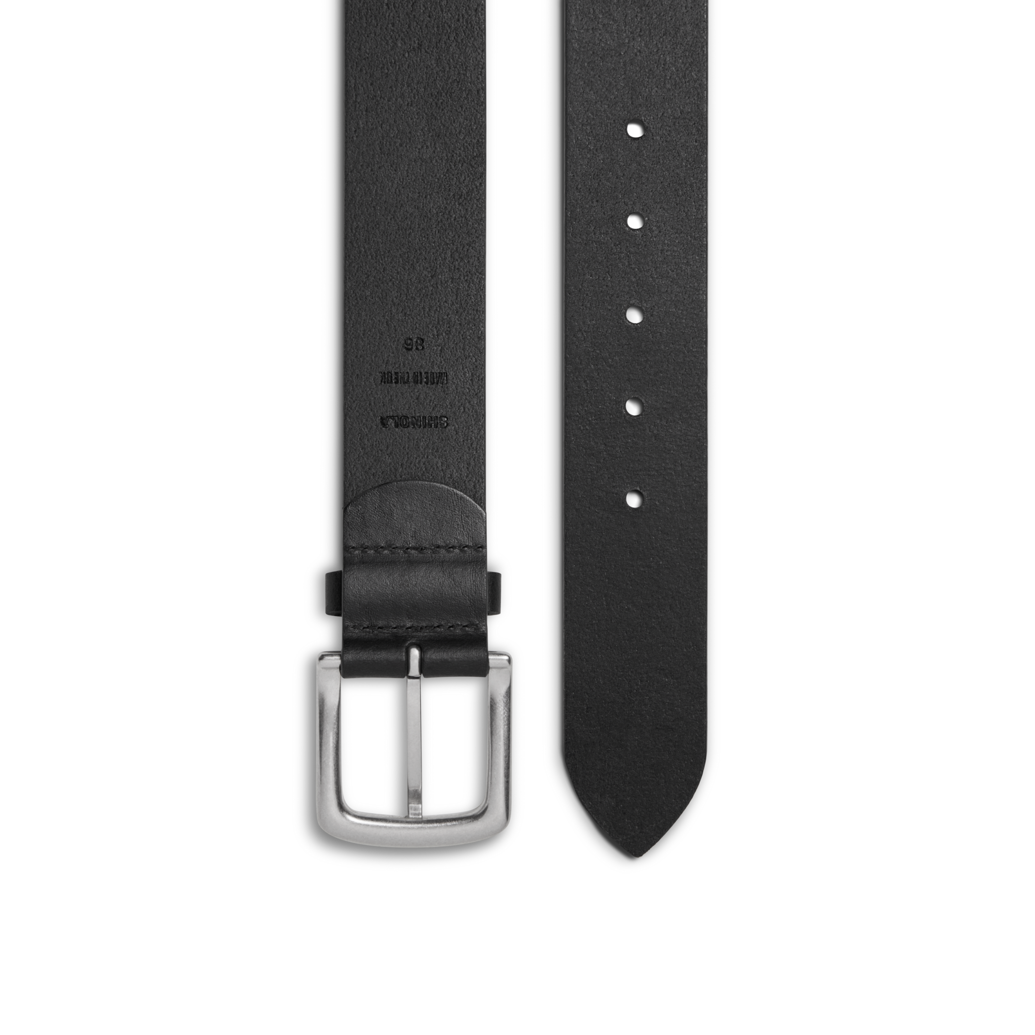 1 1/2 Essential Belt Natural Leather - Black - Image 3