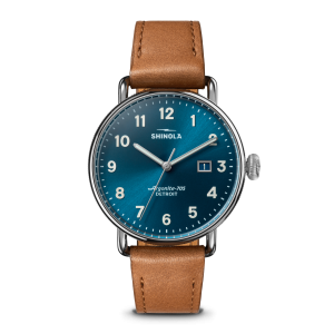 Canfield Watch - Blue Tan Leather Strap