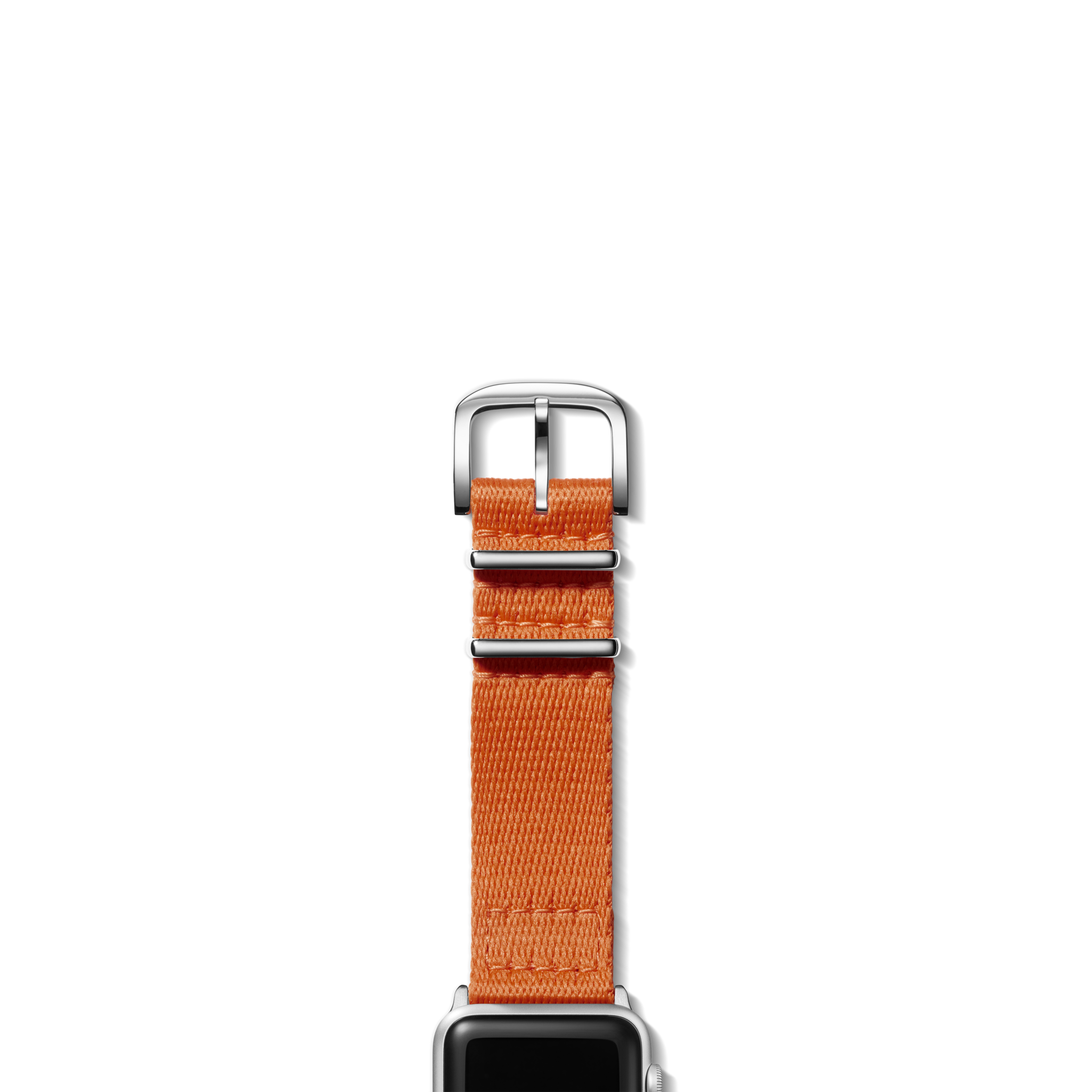 20mm Orange Split Nylon Apple Watch Strap - Orange - Image 4