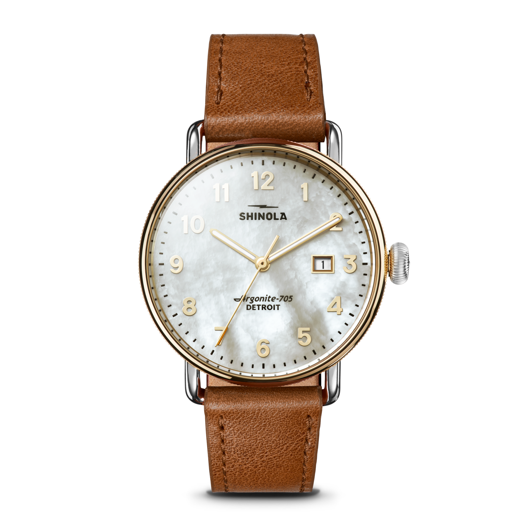 Canfield Watch -  MOP Tan Leather Strap