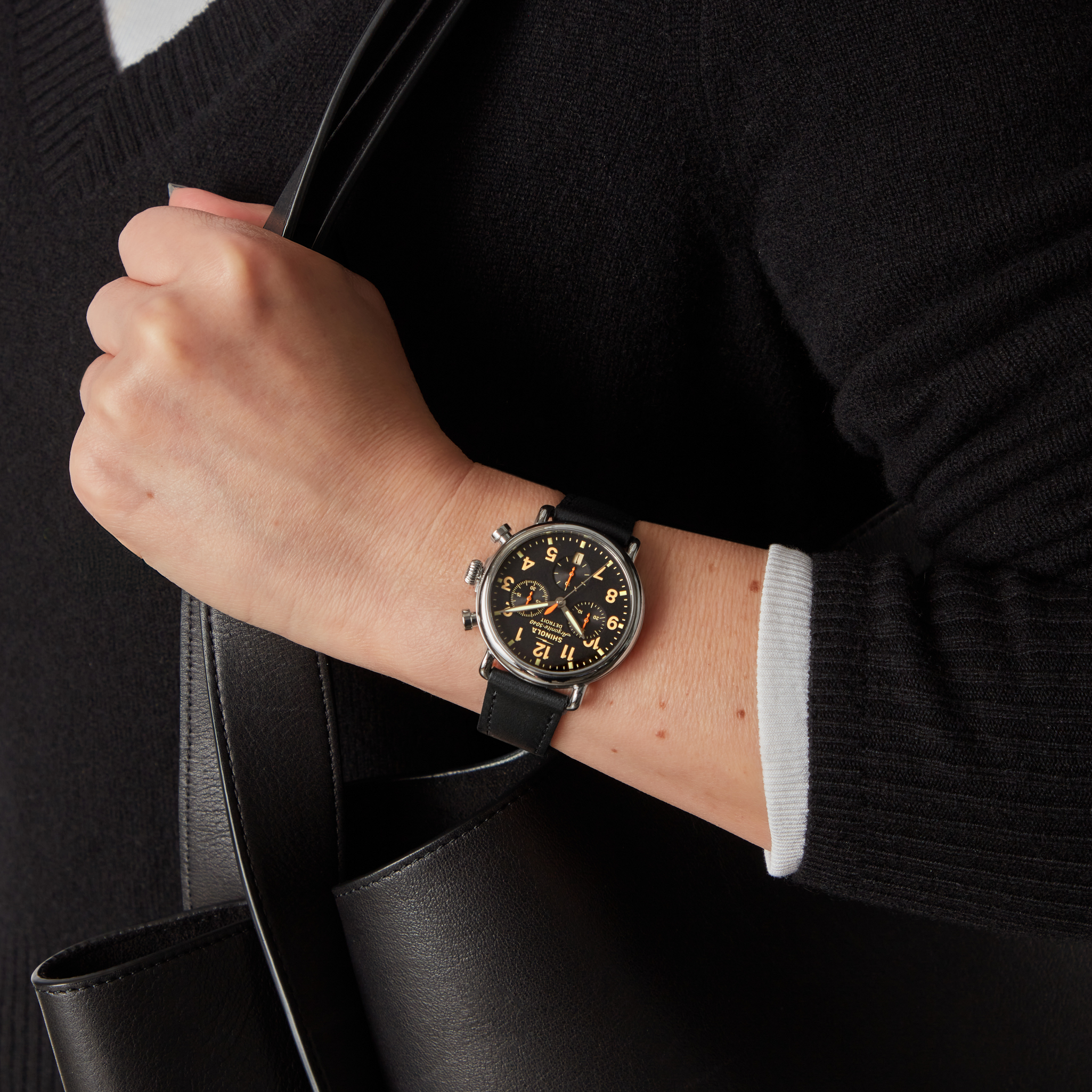 Runwell Chronograph Watch - Exclusive Black - Image 2
