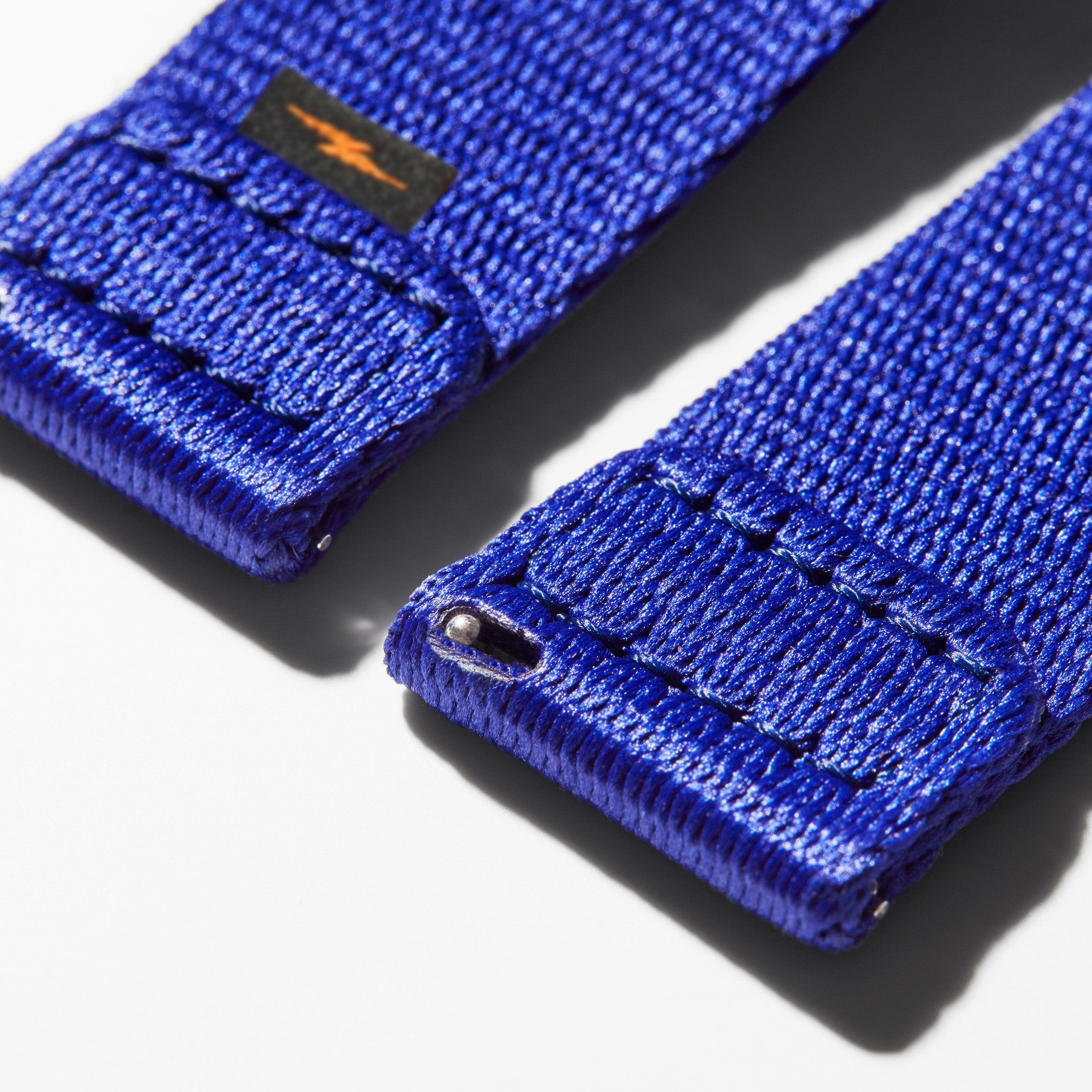 20mm Cobalt Blue Split Nylon Apple Watch Strap - Cobalt - Image 3