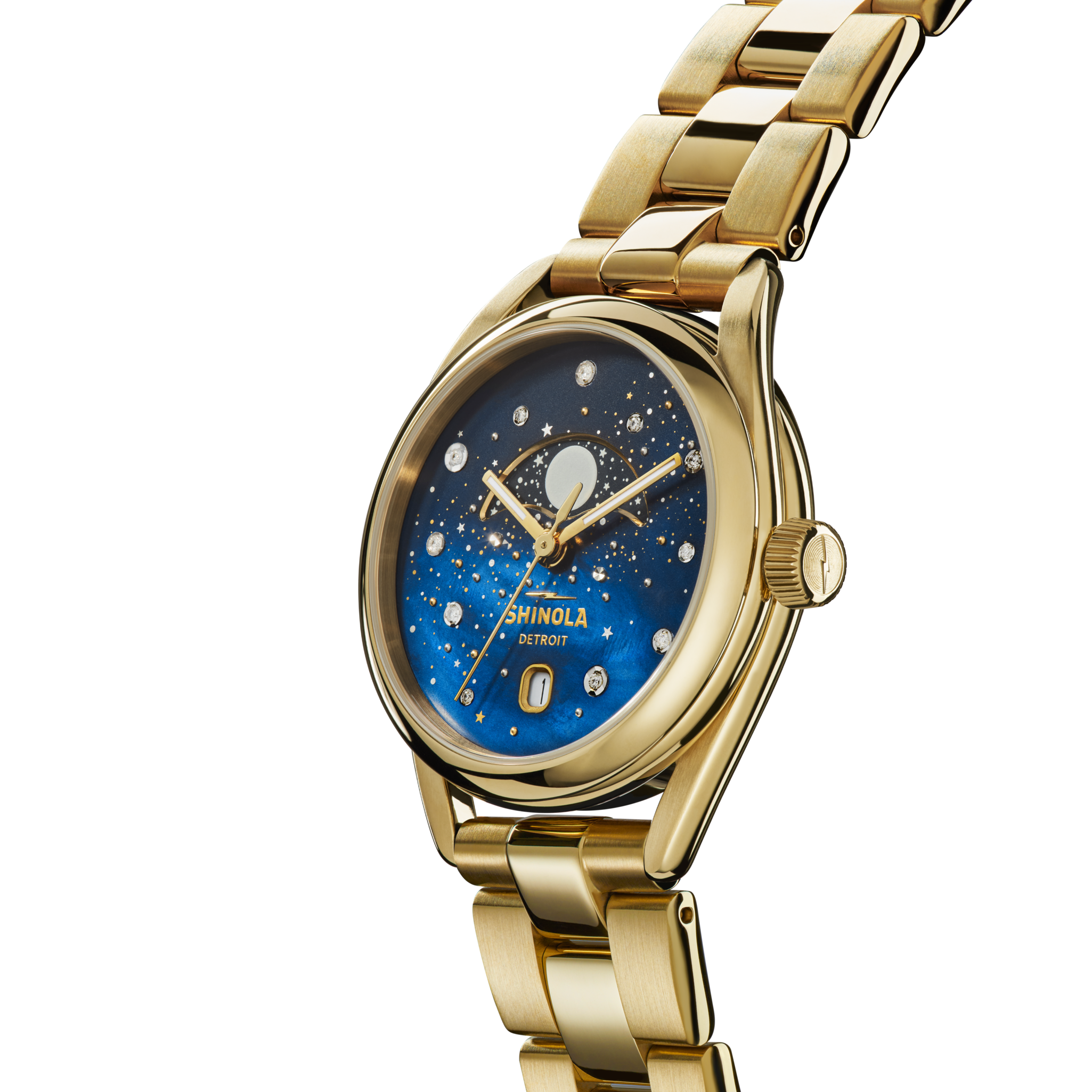 Celestial Derby Watch - Blue Mother of Pearl Diamonds - Image 2