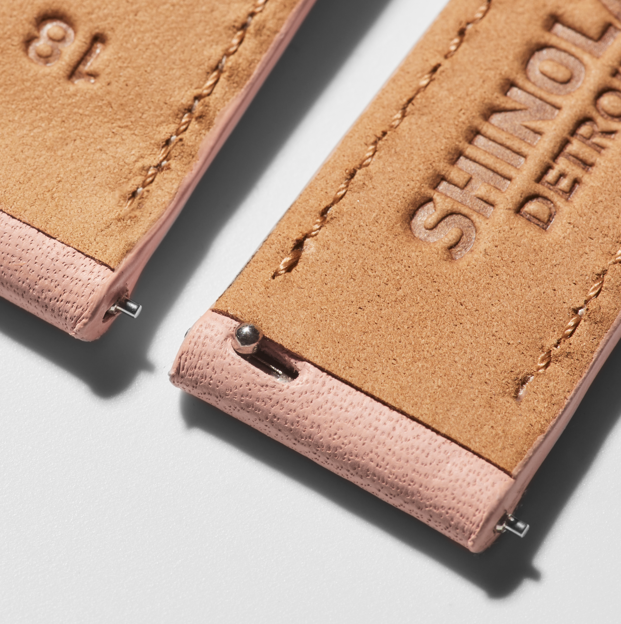 18mm Blush Leather Watch Strap - Blush - Image 3