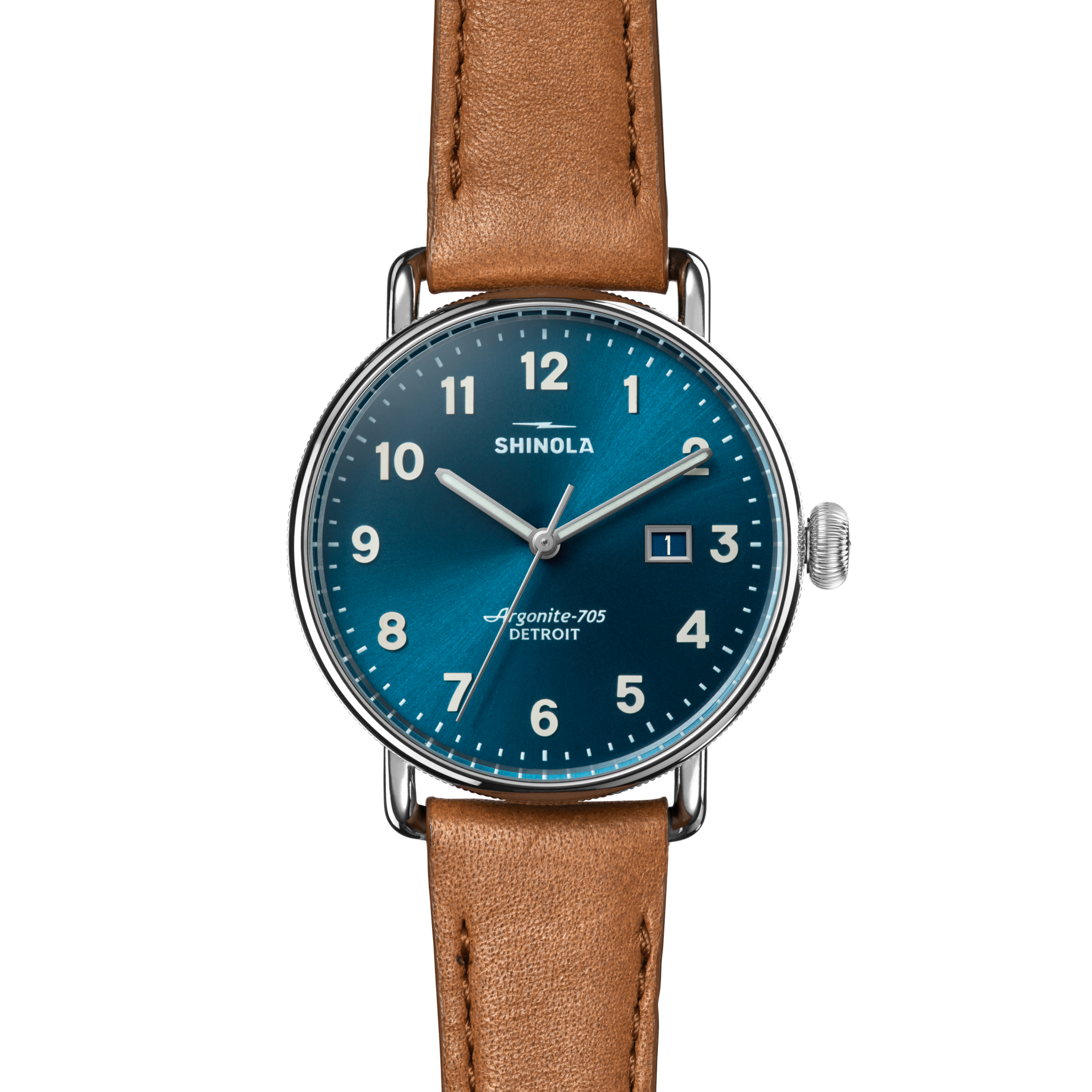 Canfield Watch - Blue Tan Leather Strap - Image 6